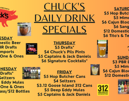 Chuck's Daily Drink Specials